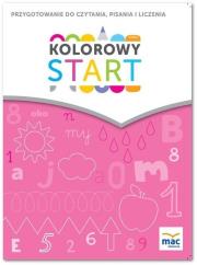 Kolorowy start. 5 i 6 latki Przygotowanie do nauki czytania, pisania, liczenia. Autor: Wiesława Żaba-Żabińska. Dadada.pl Okładka książki Kolorowy start. 5 i 6 latki Przygotowanie do nauki czytania, pisania, liczenia