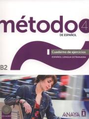 Metodo 4 de espanol Cuaderno de Ejercicios B2 + CD. Autor: Peláez Santamaría Salvador, Esteba Ramos Diana. Dadada.pl Okładka książki Metodo 4 de espanol Cuaderno de Ejercicios B2 + CD