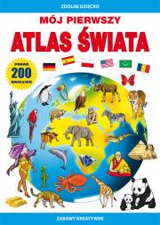Mój pierwszy atlas świata. Autor: Guzowska Beata. Dadada.pl Okładka książki Mój pierwszy atlas świata