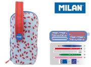 Multipiórnik MILAN owalny z 4 piórnikami NET & LIT niebieski. Wydawca: MILAN. Dadada.pl Opakowanie Multipiórnik MILAN owalny z 4 piórnikami NET & LIT niebieski