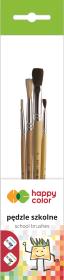 Opakowanie Pędzle szkolne mix włosia A 4szt HAPPY COLOR