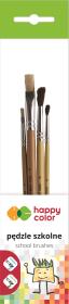 Opakowanie Pędzle szkolne mix włosia B 4szt HAPPY COLOR