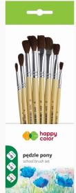 Opakowanie Pędzle szkolne pony mieszane 8szt HAPPY COLOR