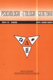 Opakowanie Psychologia etologia genetyka Tom 13/2006