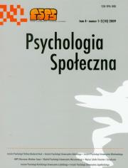 Opakowanie Psychologia społeczna  1-2 2009 Tom 4