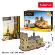 Puzzle 3D National Geographic Notre-Dame. Wydawca: Cubic Fun. Dadada.pl Opakowanie Puzzle 3D National Geographic Notre-Dame