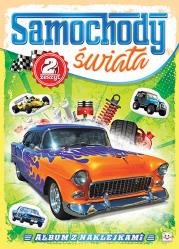 SAMOCHODY ŚWIATA CZĘŚĆ 2 ALBUM Z NAKLEJKAMI. Autor: Opracowanie zbiorowe. Dadada.pl Okładka książki SAMOCHODY ŚWIATA CZĘŚĆ 2 ALBUM Z NAKLEJKAMI