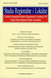 Opakowanie Studia Regionalne i Lokalne 2(36)2009