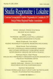 Opakowanie Studia Regionalne i Lokalne 4(38) 2009