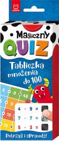 TABLICZKA MNOŻENIA DO 100 MAGICZNY QUIZ. Autor: Opracowanie zbiorowe. Dadada.pl Okładka książki TABLICZKA MNOŻENIA DO 100 MAGICZNY QUIZ