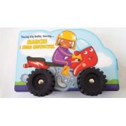 Okładka książki Toczą się koła, toczą...- Marcin i jego motocykl