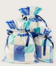 Opakowanie Worek Niebieskie Kwadraty 40x56cm (5szt) PAKADO