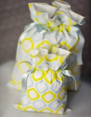 Opakowanie Worek Żółte i Szare Romby 30x45cm (5szt) PAKADO