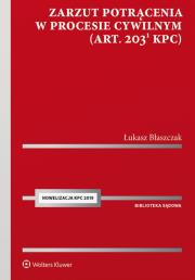 Okładka książki Zarzut potrącenia w procesie cywilnym