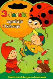 3-latek zgaduje i koloruje. Autor:   Praca zbiorowa. Dadada.pl Okładka książki 3-latek zgaduje i koloruje