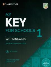 Okładka książki A2 Key for Schools 1 for the Revised 2020 Exam Student's Book with Answers with Audio