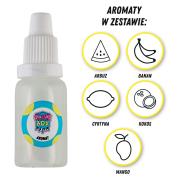 Opakowanie AROMATY 15ML ZESTAW NR 1 -  5 SZTUK (ARBUZ/BANAN/CYTRYNA/KOKOS/MANGO)