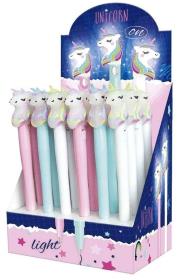 Opakowanie Długopis żelowy świecący Jednorożec-D 24 sztuki