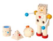 Drewniany robot - zestaw konstrukcyjny. Wydawca: Plan toys. Dadada.pl Opakowanie Drewniany robot - zestaw konstrukcyjny