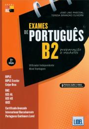 Exames de portugues B2 preparacao e modelos. Autor: Pascoal Jose, Branadao Oliveira Teresa. Dadada.pl Okładka książki Exames de portugues B2 preparacao e modelos