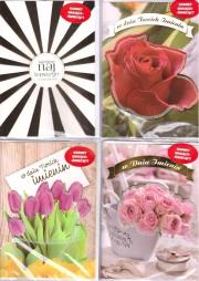 Karnet A5 grająco-świecący Imieninowy MIX AVANTII. Wydawca: AVANTI. Dadada.pl Opakowanie Karnet A5 grająco-świecący Imieninowy MIX AVANTII