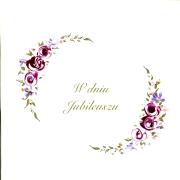 Opakowanie Karnet Jubileusz Kwadrat J02 - Kwiaty