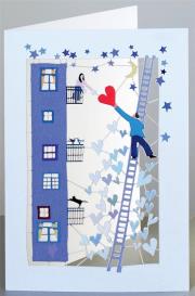 Opakowanie Karnet PM155 wycinany + koperta Drabina Ślub