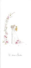 Opakowanie Karnet Ślub DL S22 - Para Młoda róż