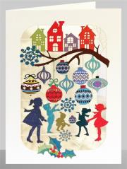 Opakowanie Karnet XP44 wycinany + koperta Święta Dzieci