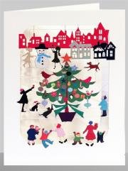 Opakowanie Karnet XP47 wycinany + koperta Święta Choinka