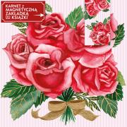 Opakowanie Karnet + zakładka magnetyczna Róże