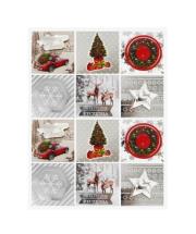 Opakowanie Karnety samoprzylepne do prezentów srebrne 24szt