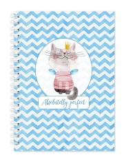 Opakowanie Kołonotatnik ozdobny Kot B5/80K kratka z zakładką