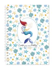 Opakowanie Kołonotatnik ozdobny Syrenka B5/80 kr z zakładką