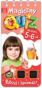 Magiczny quiz dla dzieci 5-6 lat Czerwony. Autor: Opracowanie zbiorowe. Dadada.pl Okładka książki Magiczny quiz dla dzieci 5-6 lat Czerwony