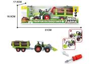 Opakowanie Mini farma traktor z przyczepą do skręcania