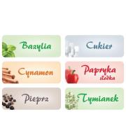 Opakowanie Naklejki foliowe - przyprawy po polsku