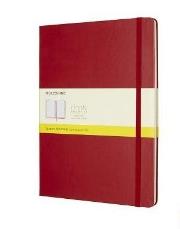 Opakowanie Notes Moleskiny XL kratka  w twardej oprawie czerwony 192 strony