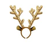 Opakowanie Opaska z rogami renifera złota
