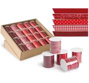 Opakowanie Ozdobna wstążka 10mmx3m czerwona 20szt ARGUS