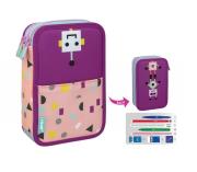 Piórnik 2 poz. z wyprawką Happy Bots różowy MILAN. Wydawca: MILAN. Dadada.pl Opakowanie Piórnik 2 poz. z wyprawką Happy Bots różowy MILAN