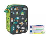 Piórnik 3 poz. z wyprawką Happy Bots zielony MILAN. Wydawca: MILAN. Dadada.pl Opakowanie Piórnik 3 poz. z wyprawką Happy Bots zielony MILAN