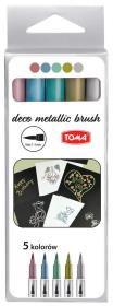 Pisak Metallic Brush 5 kolorów TOMA. Wydawca: TOMA. Dadada.pl Opakowanie Pisak Metallic Brush 5 kolorów TOMA