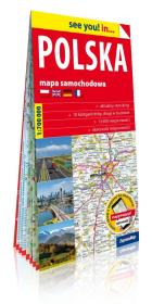 Okładka książki Polska papierowa mapa samochodowa 1:700 000