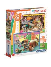 Opakowanie Puzzle 2x20 Super kolor 44 Koty