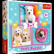 Opakowanie Puzzle 3w1 Pieski w kąpieli TREFL