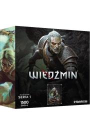 Opakowanie Puzzle Bohaterowie Wiedźmina - Geralt 1500 seria 1