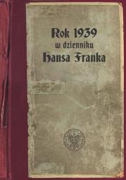 Okładka książki Rok 1939 w dzienniku Hansa Franka
