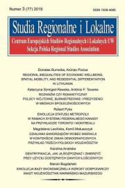 Opakowanie Studia Regionalne i Lokalne 3 (77) /2019