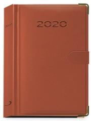 Opakowanie Terminarz 2020 B6 Lux złocony z zapinką brązowy